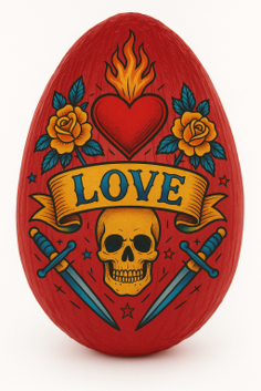 Tattoo Chocolate Easter Egg  Bite it. Wear it. Tag it.