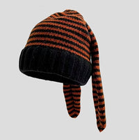 Urban Bunny Beanie – Long-Ear Knit Edition black Orange