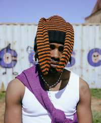 Urban Bunny Beanie – Long-Ear Knit Edition black Orange