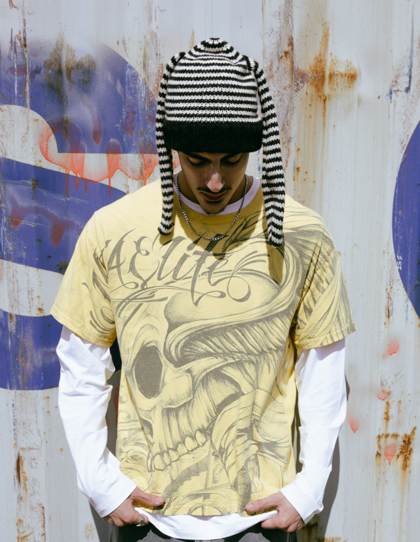 Urban Bunny Beanie – Long-Ear Knit Edition Black White