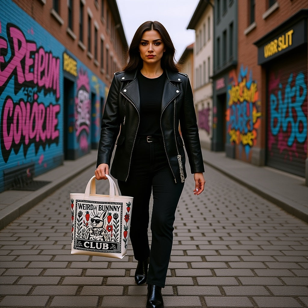 Weird Bunny Club Carry-All Tote – Street Art Edition