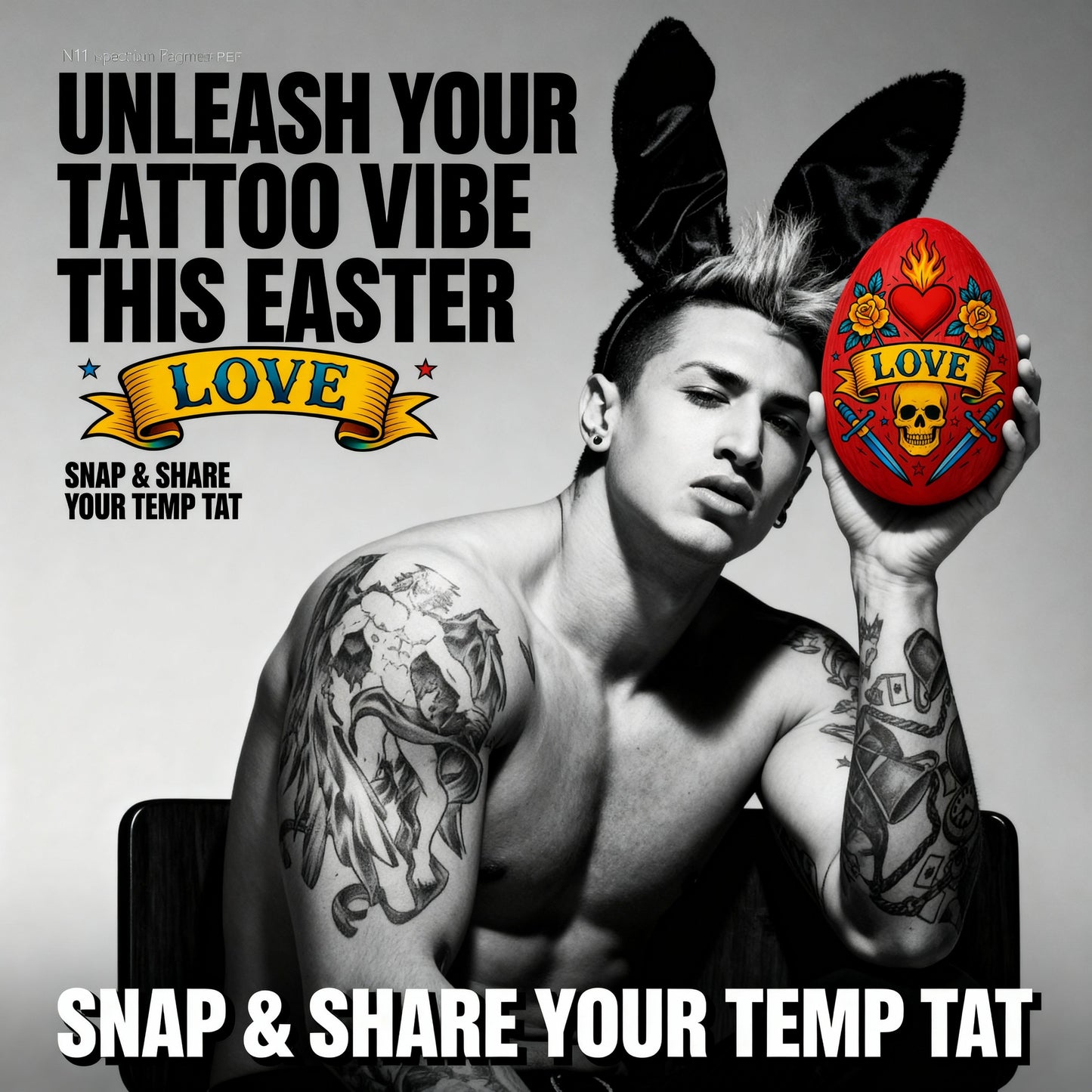 Tattoo Chocolate Easter Egg  Bite it. Wear it. Tag it.